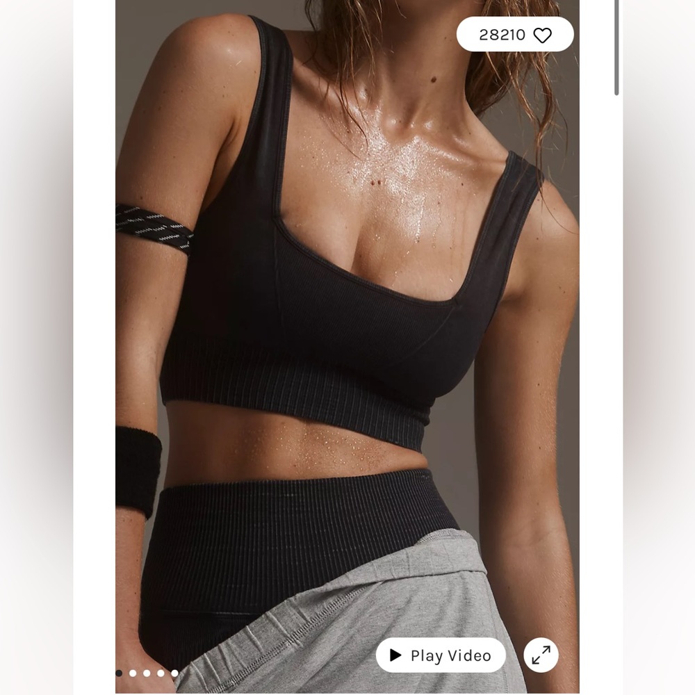 NWOT Free People Good Karma Square Neck Sports Bra - Picture 3 of 5